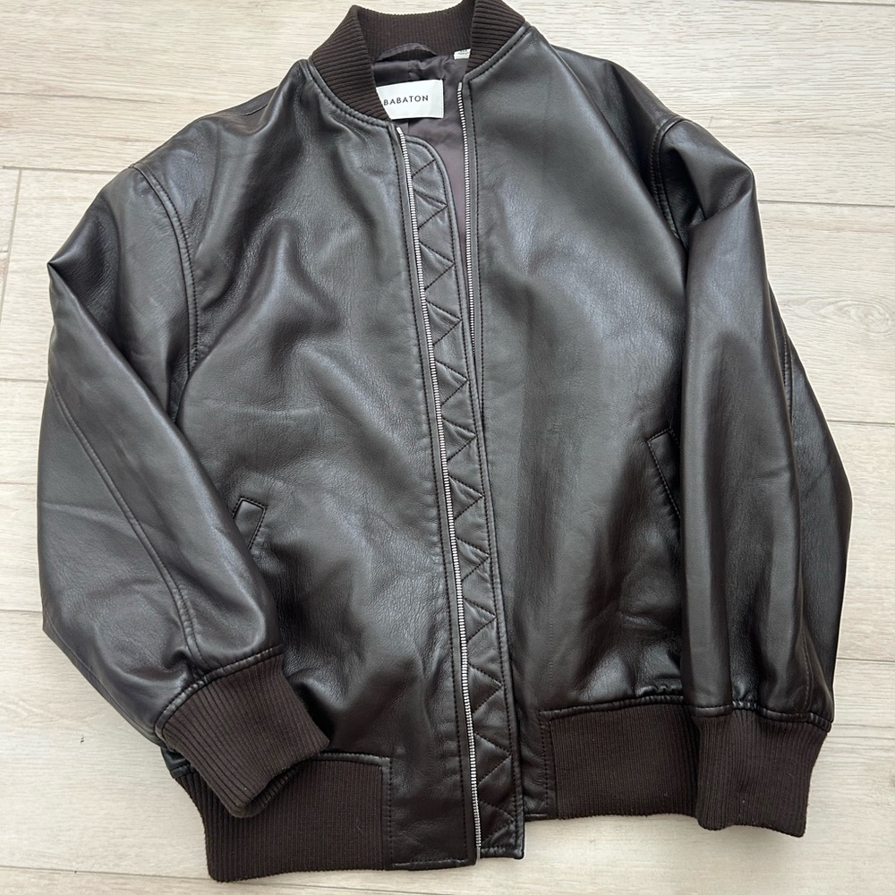 Aritzia Black Leather Jacket